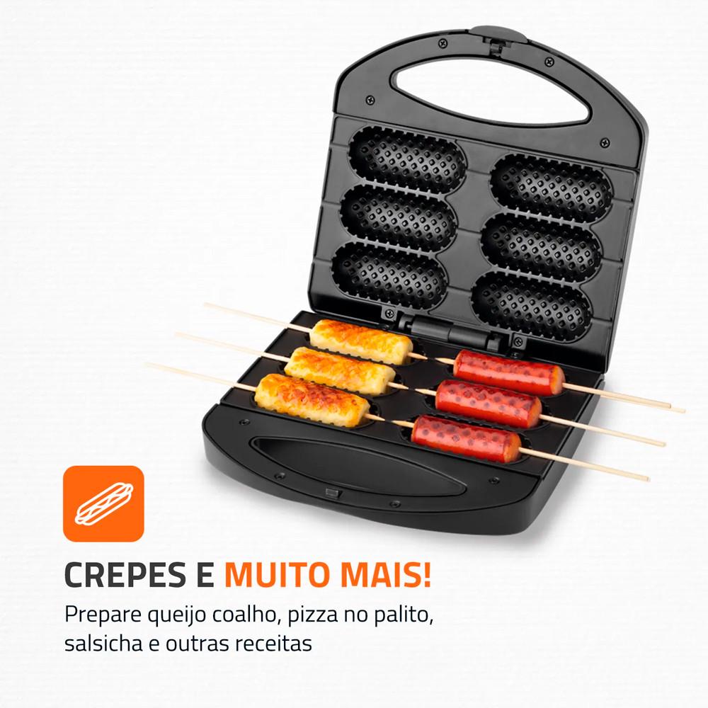 Crepeira Pratic Crepe Hot Dog Cp-01 Preto Inox 850W Mondial - 127V