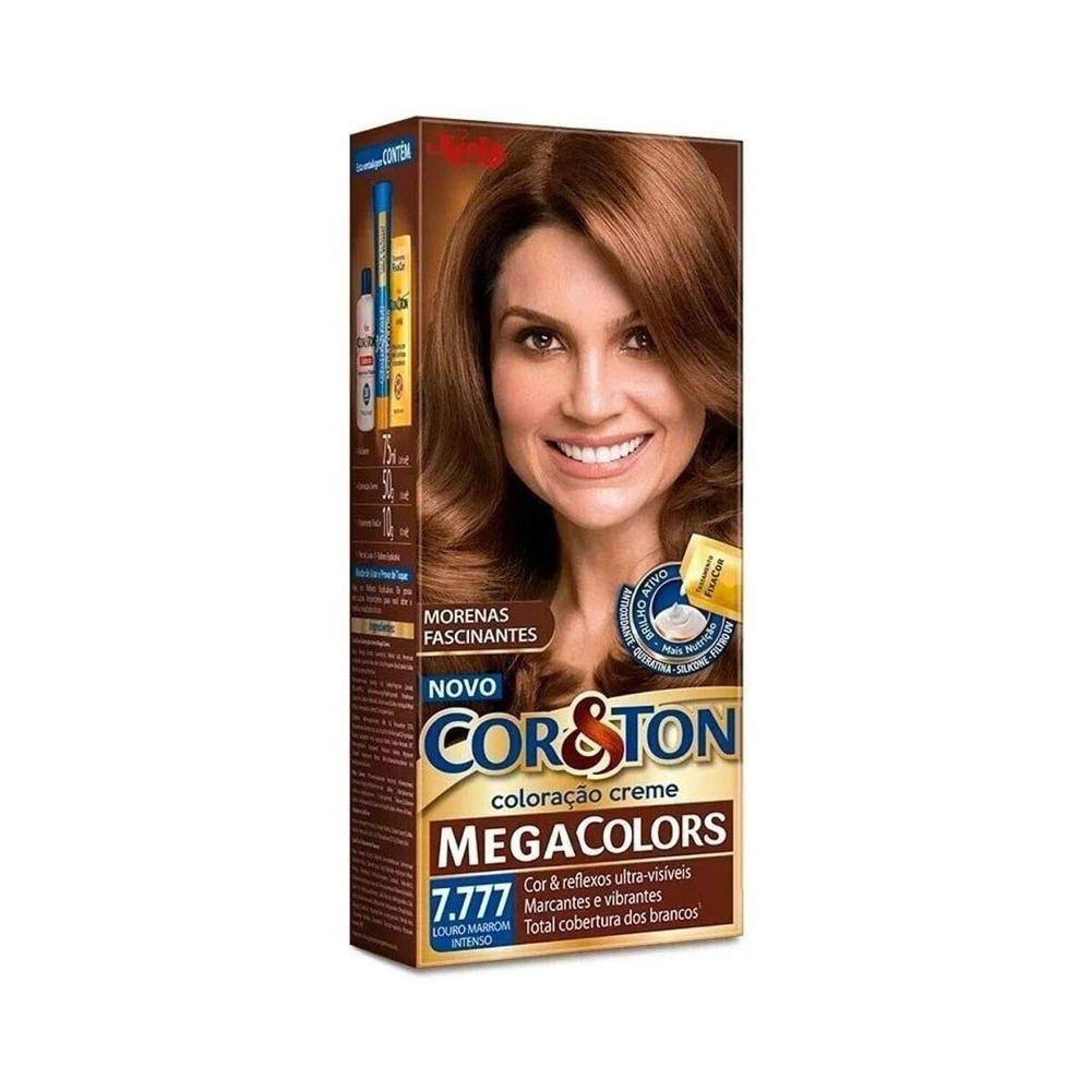 Tintura Cor Ton Coloracao Em Creme 7.777 Louro Marrom Intenso