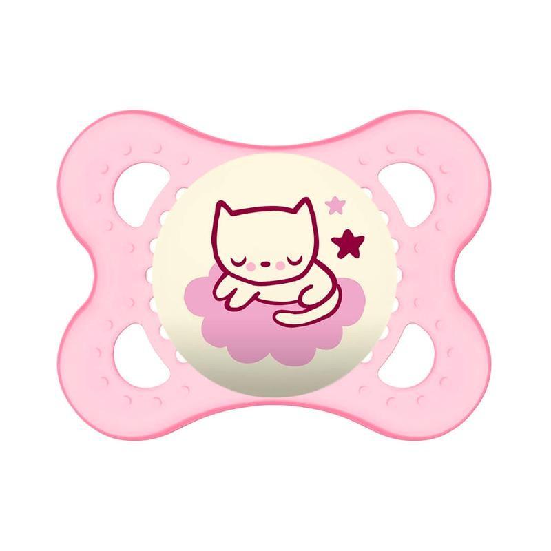 Chupeta Mam Night 0-6 Meses Cor Rosa 1 Unidade
