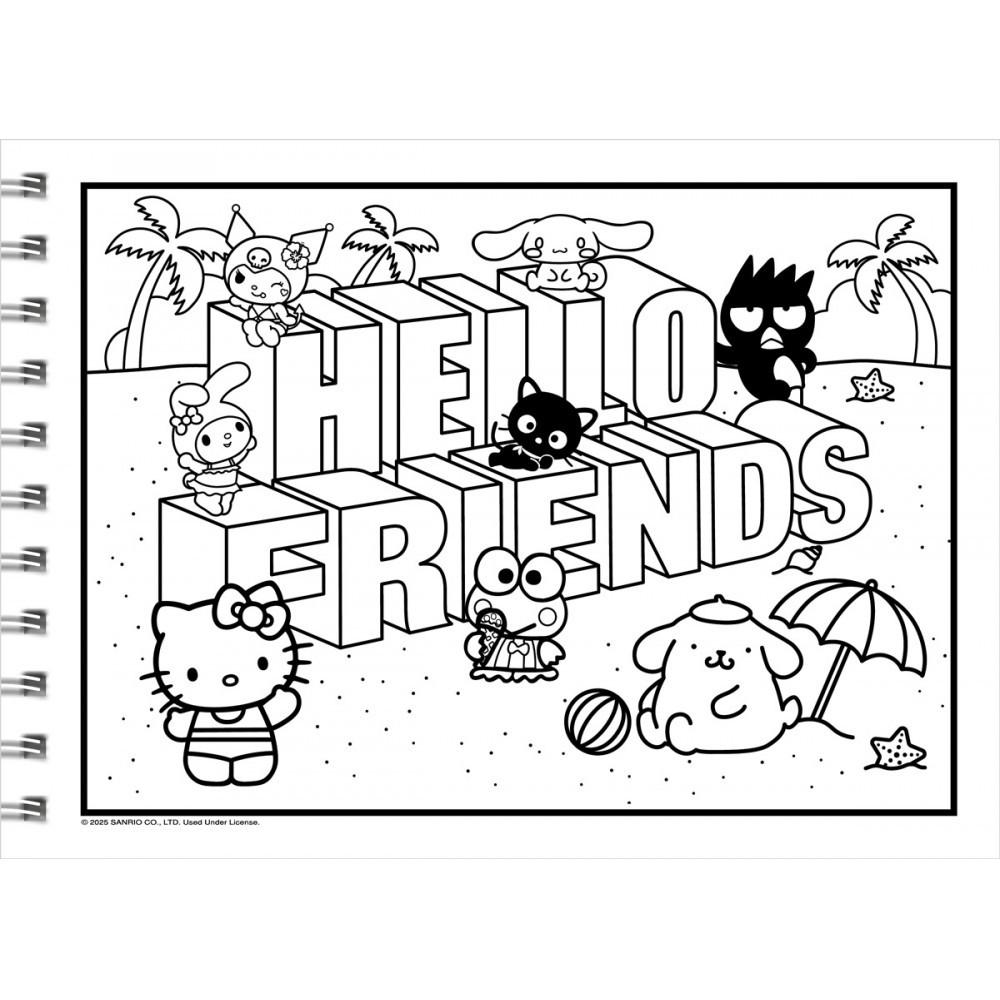 Livro De Colorir Comfy Cozy Books Hello Kitty And Friends - Cozy Coloring B