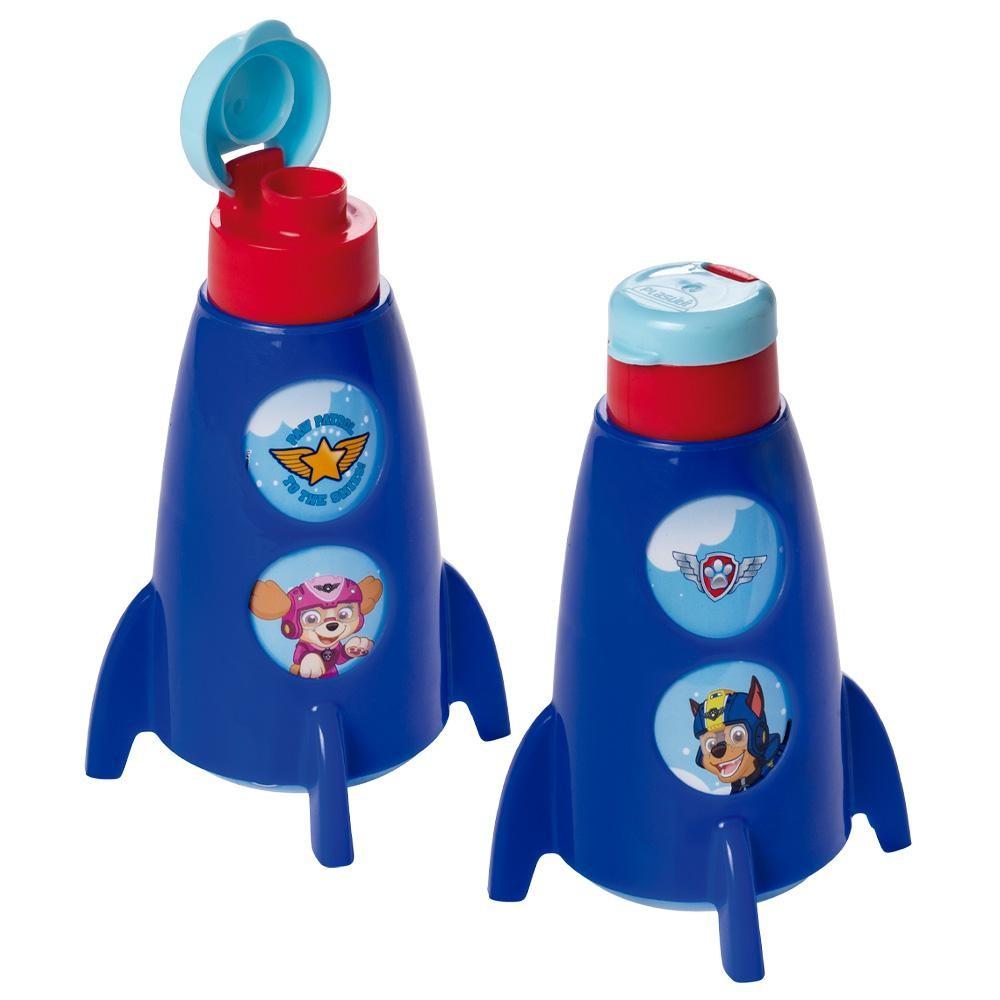 Garrafa Foguete Patrulha Canina 320 Ml Azul Plasútil