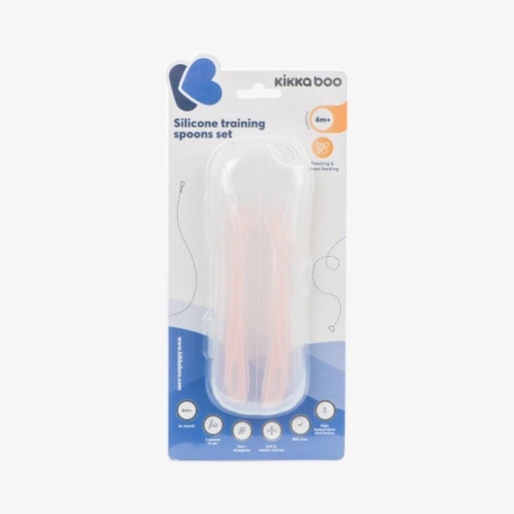 Colher De Silicone Com Caixa 2pcs Pink Kikkaboo