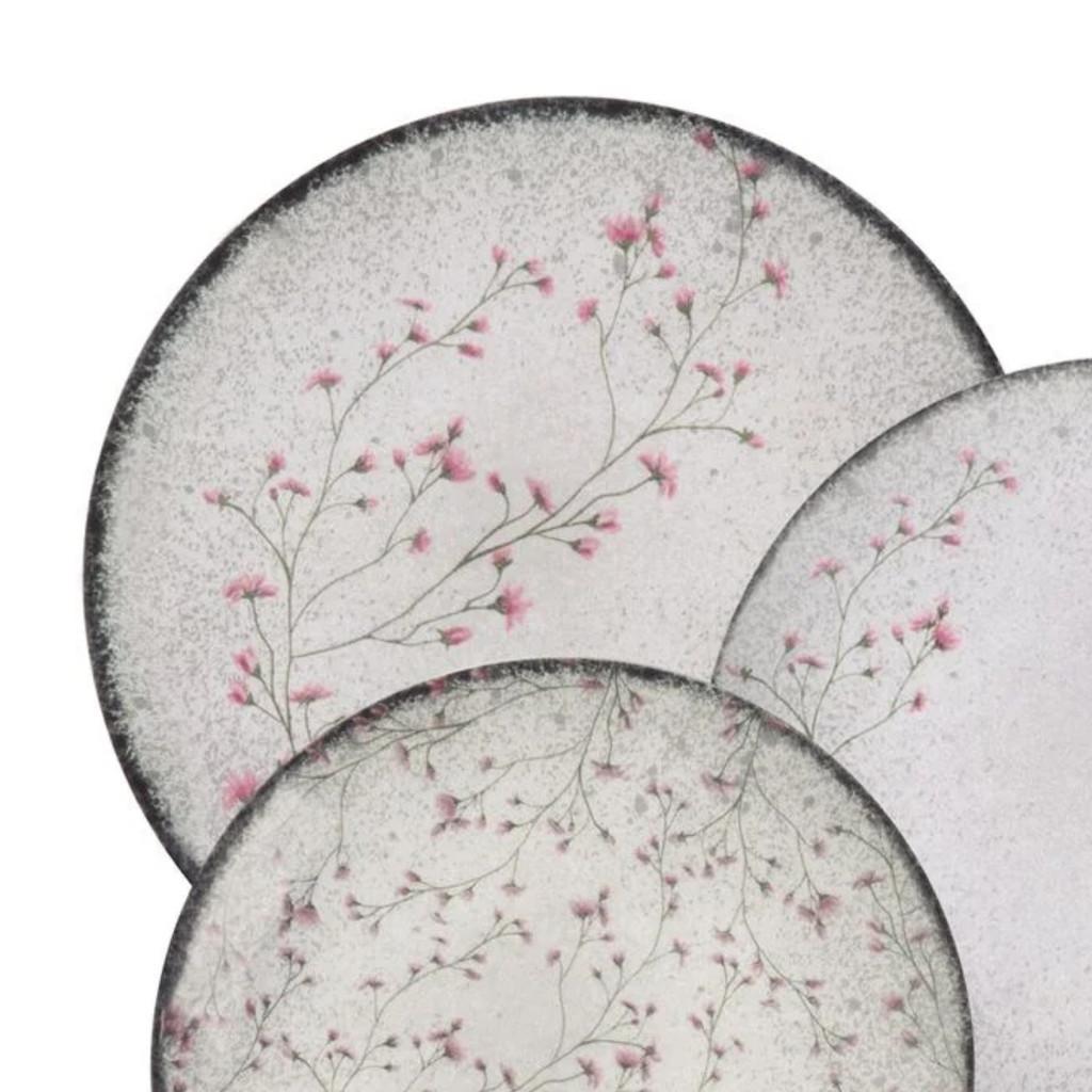 Jogo De Pratos Fundo 21cm Kit 4 Peças Em Porcelana Floralis Tramontina