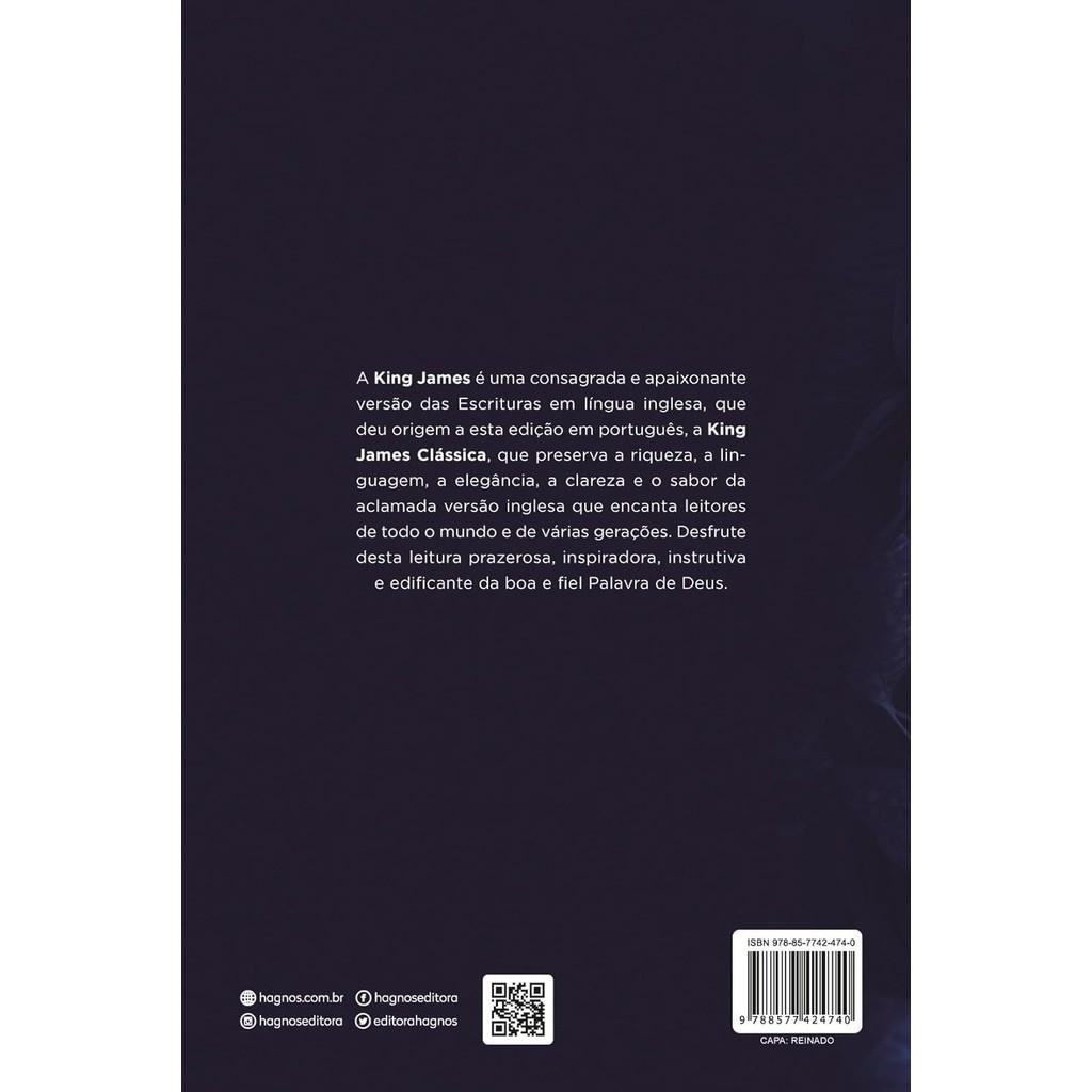 Bíblia Sagrada King James Letra Normal Capa Dura Reinado
