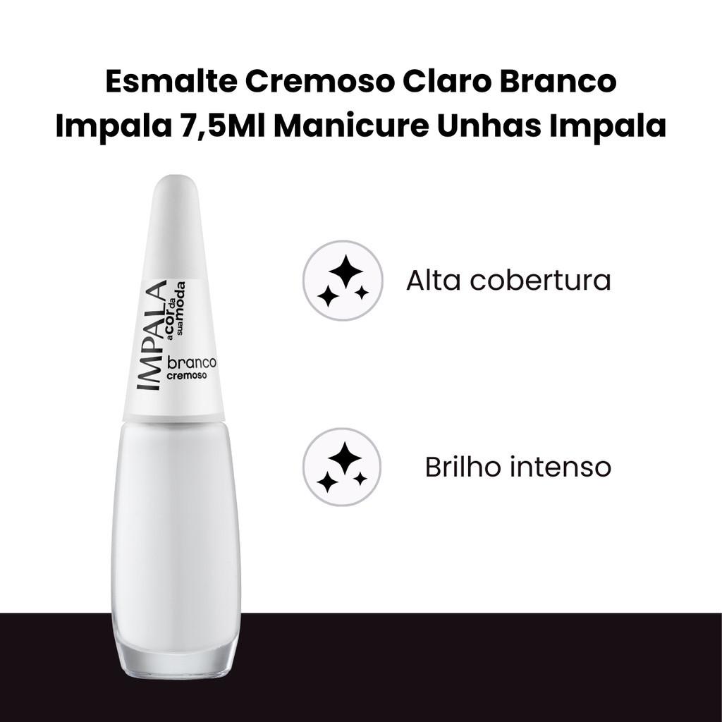 Esmalte Impala A Cor Da Sua Moda Cremoso Branco