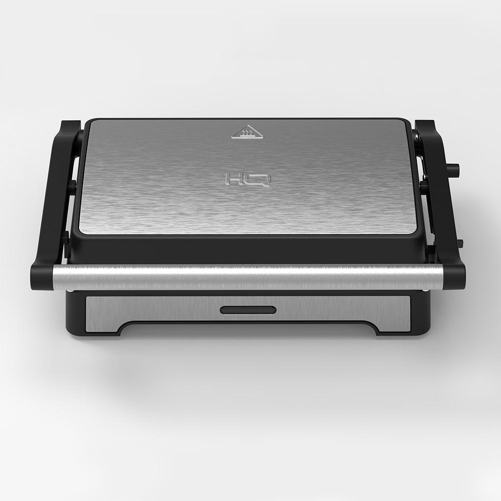 Sanduicheira E Mini Grill Hq 180º 1000w Antiaderente Inox Hq-sg002 127V