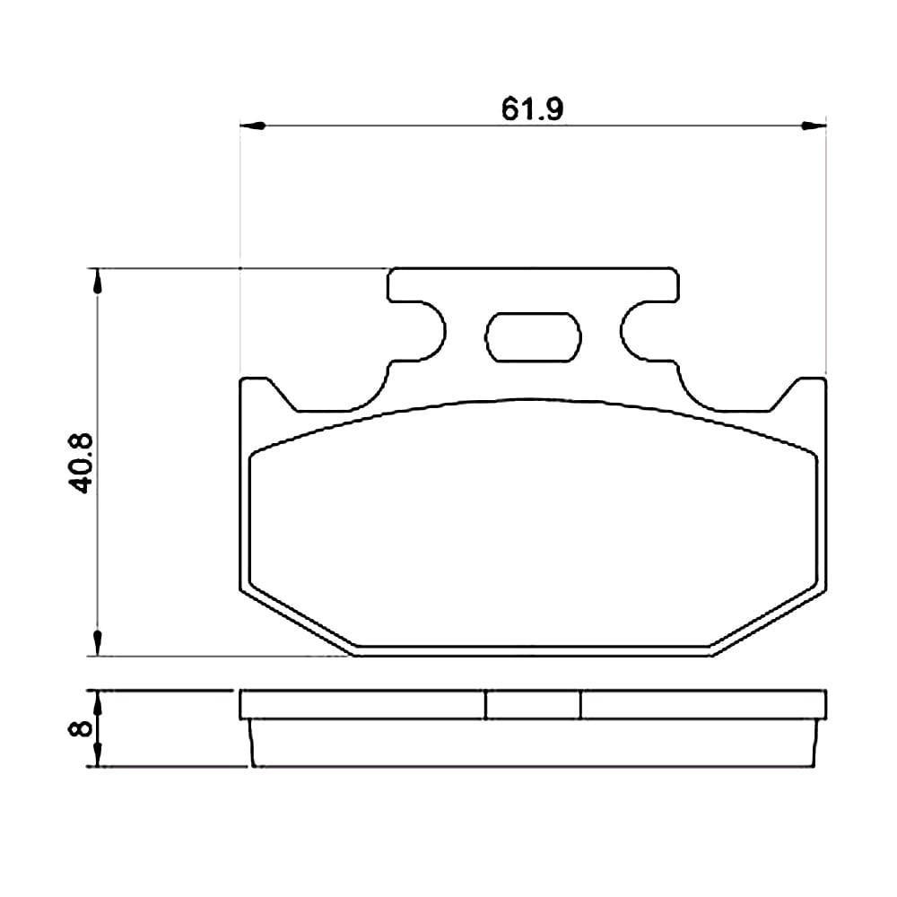 Pastilha Freio Moto Tras Yamaha Xtz250 Lander Ys250 Fazer
