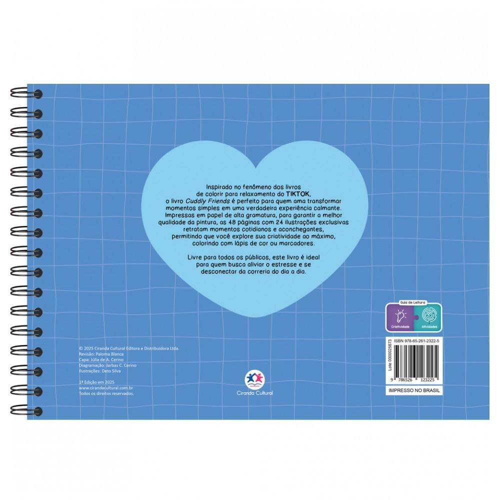 Livro Comfy Cozy Books Cuddly Friends - Livrão De Colorir
