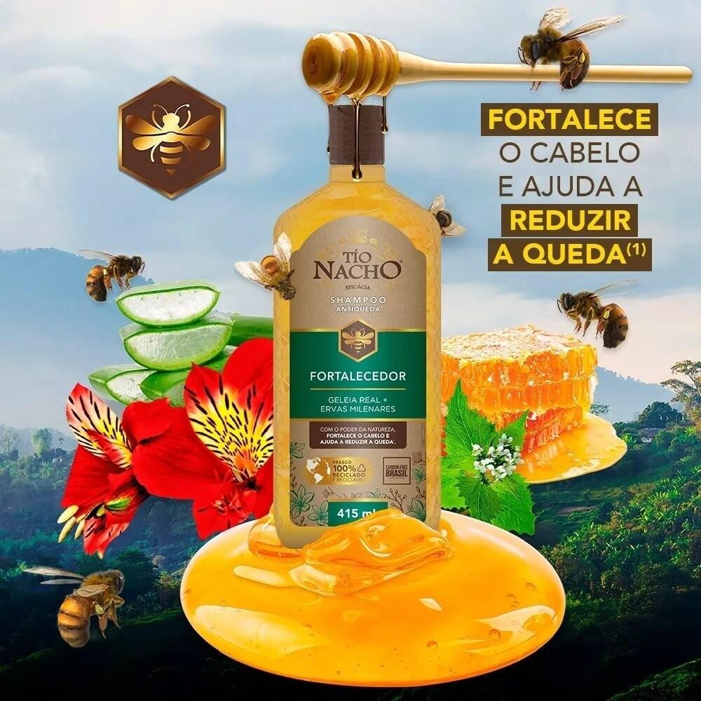 Shampoo Fortalecedor Ervas Milenares Antiqueda Tio Nacho 415ml