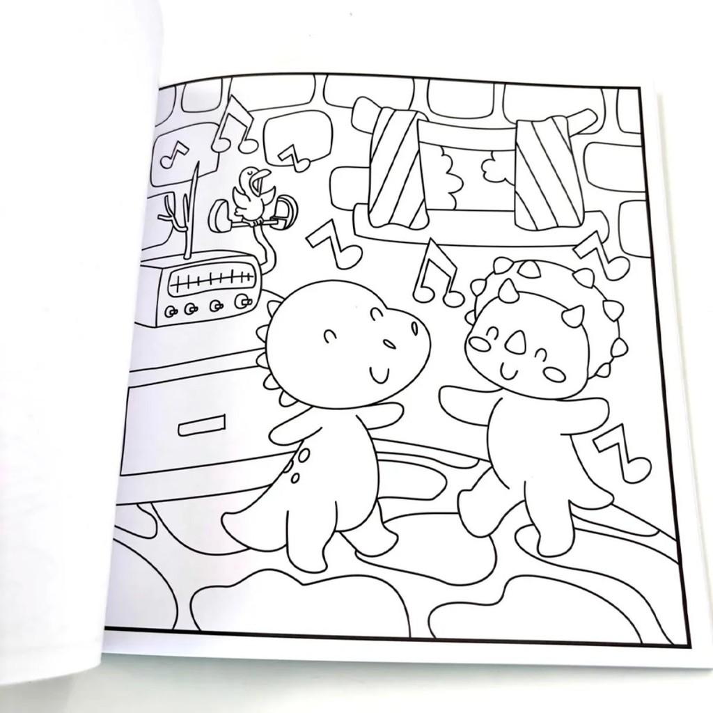 Comfy Dinosaurs Para Colorir