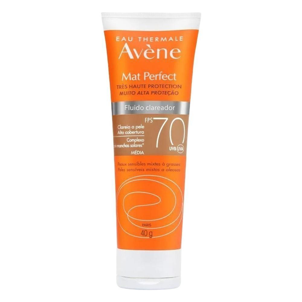 Protetor Solar Facial Avene Mat Perfect Fluido Clareador Cor Media Fps70 40g