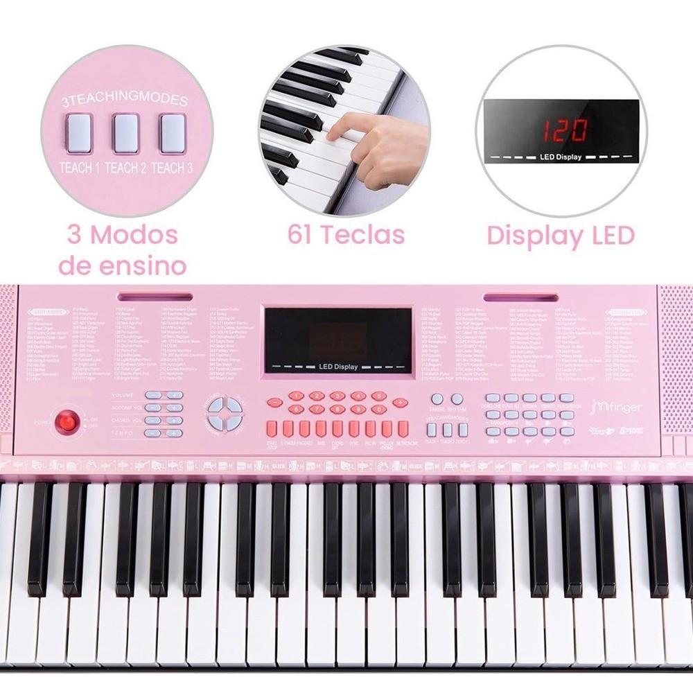 Teclado Piano Musical 61 Teclas M-t3280pk Mxt