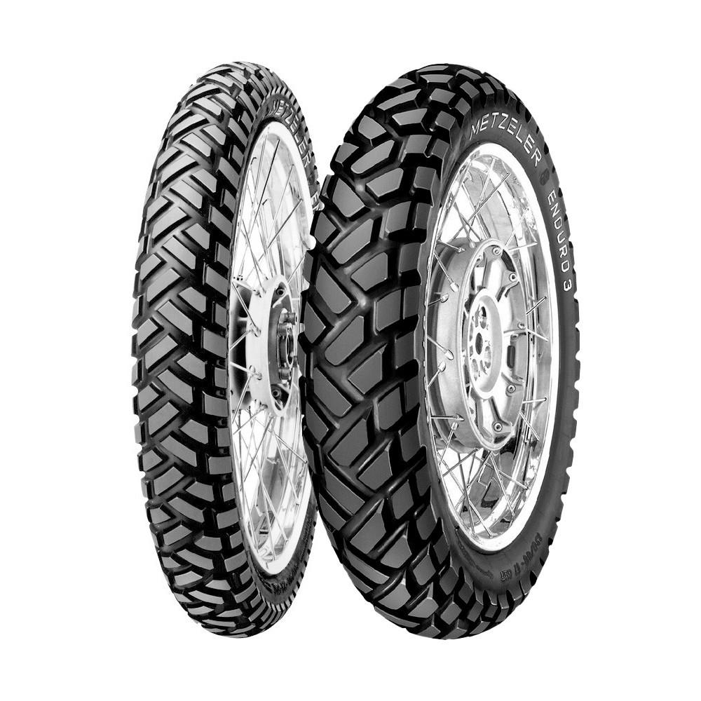 Jogo Pneus De Moto Metzeler Enduro 3 Sahara 90/90-21 54S + 120/80-18 62S Tt
