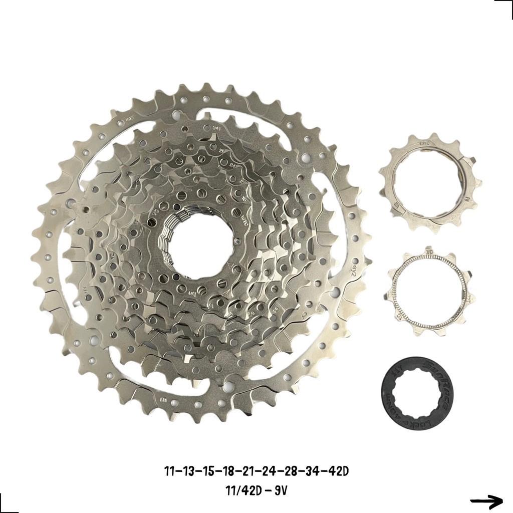 Cassete 9V Sunrace M980 9V 11/42d - Prata