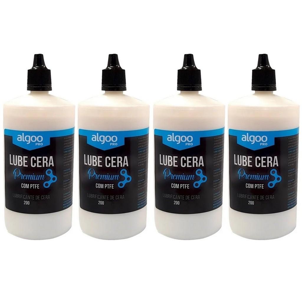 04 Und - Lubrificante Algoo Lube Cera Premium C/Ptfe Para Correntes 200ml