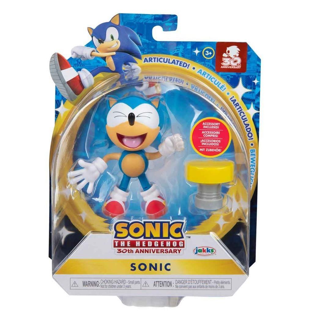 Boneco Articulado Sonic (rindo) De 9cm Com Acessório - Sonic