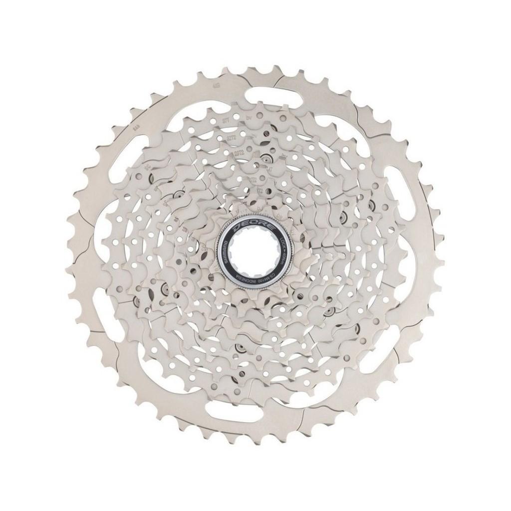 Kit Shimano Deore M4100 1x10v 4 Pçs- Câmbio Traseiro M5120 + Alavanca + Cassete 11/46d + Corrente Kmc X10 - 10V