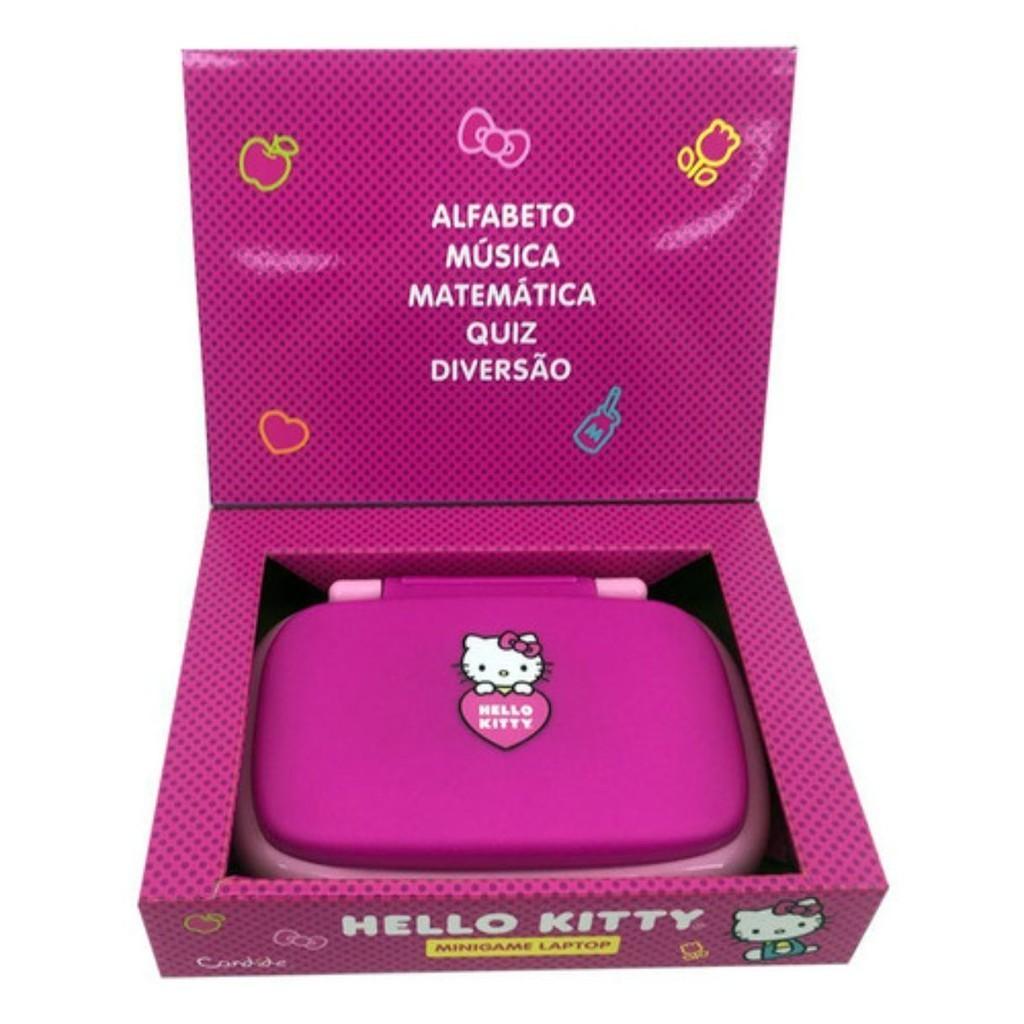 Laptop Infantil Educativo Hello Kitty Bilíngue Candide