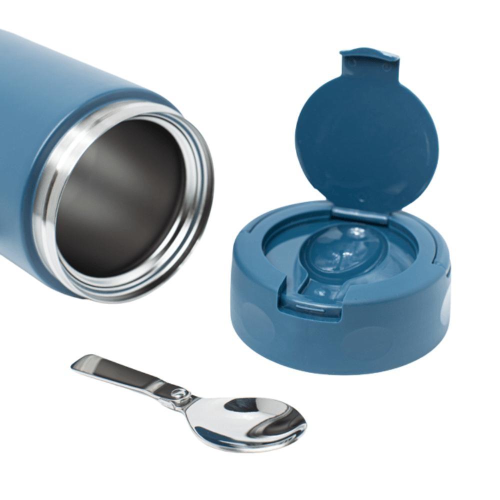 Pote Térmico Com Talher 500ml Azul Escuro Büp One