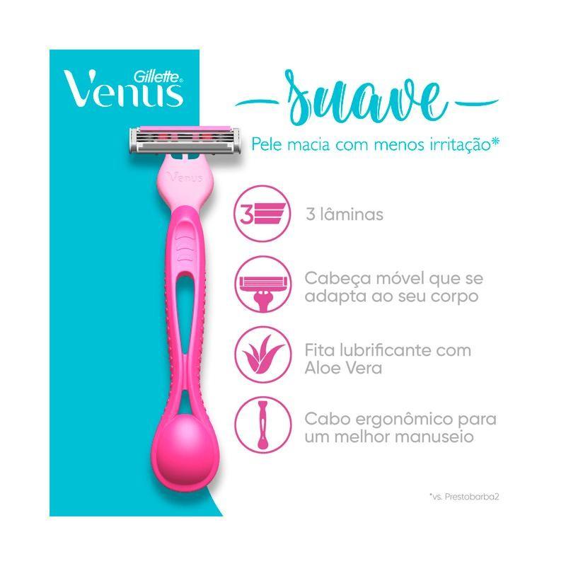 Aparelho De Depilar Gillette Venus Suave 4 Unidades