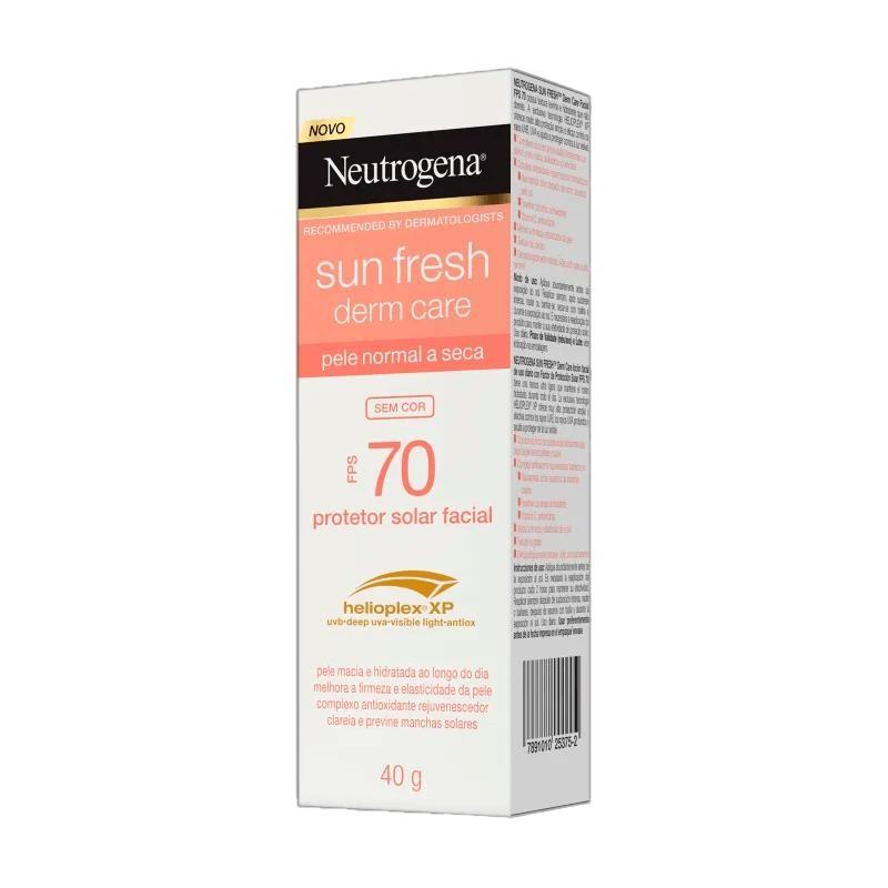Protetor Solar Facial Neutrogena Sun Fresh Derm Care Sem Cor Pele Normal A Seca Fps70 40g