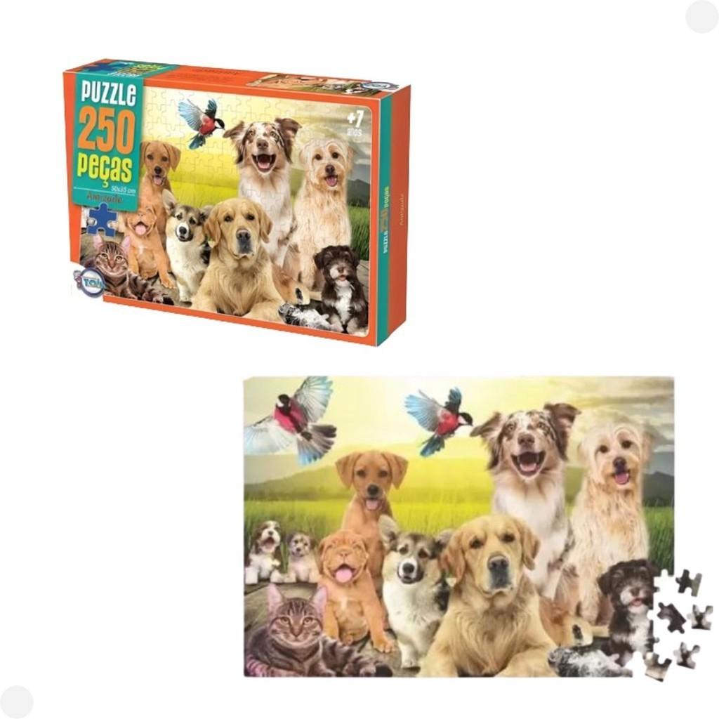 Quebra-cabeça Cachorros Fofos Puzzle 250 Peças 12160 - Toia