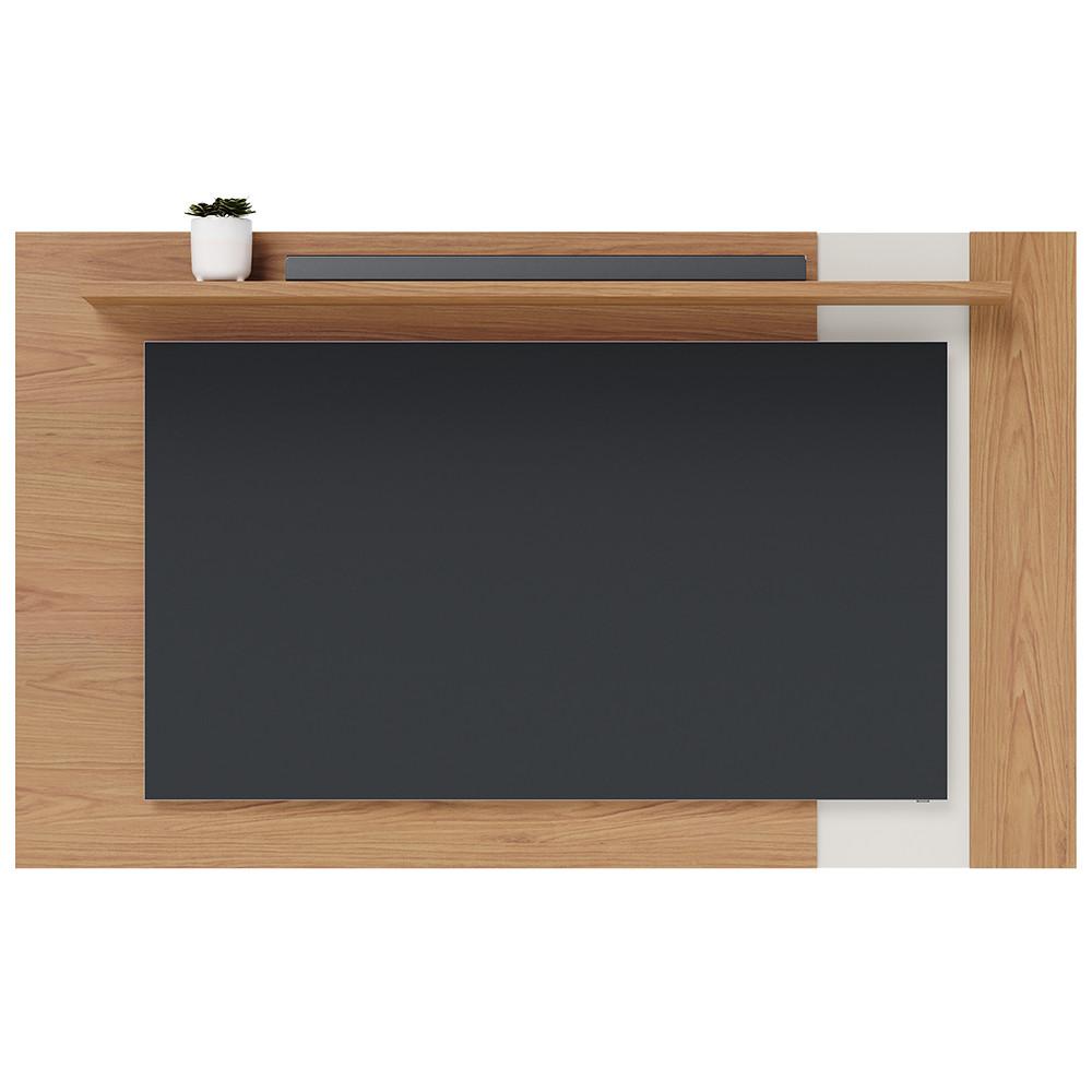 Painel Para TV 70 Pol Extensível 180cm Lara C04 Freijó Off White Matte - Lyam Decor