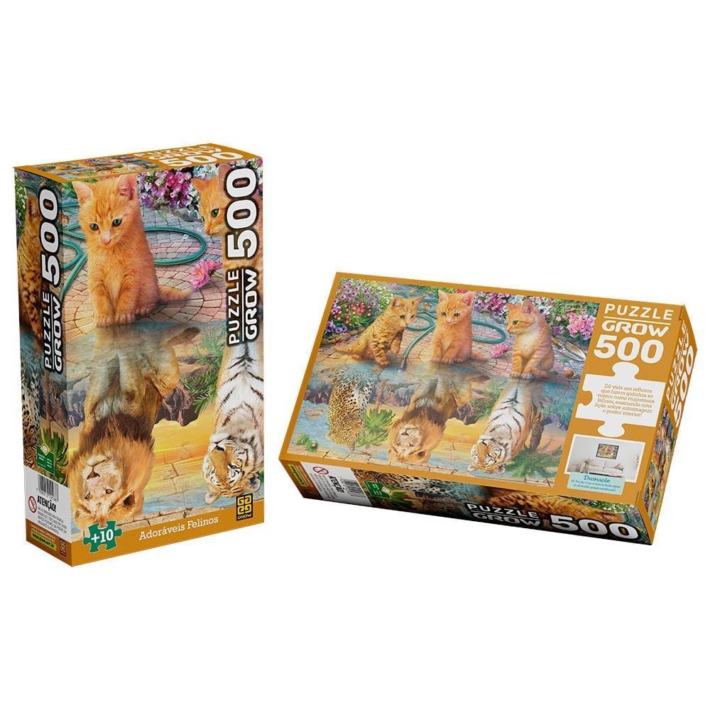 Puzzle 500 Peças Adoráveis Felinos