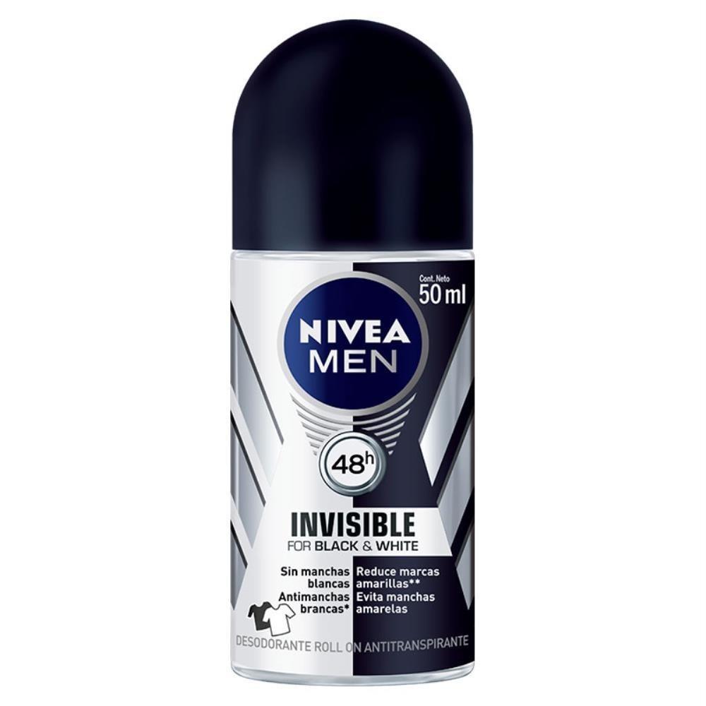 Nivea Men Desodorante Roll-on Invisible Black White Com 50ML