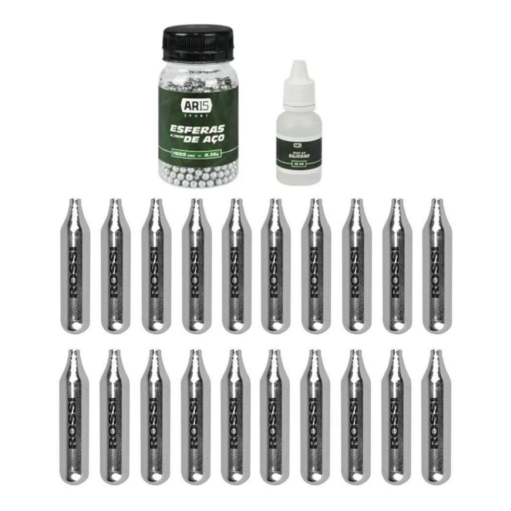 Cilindro Pistola Co2 Airsoft 12g Rossi C/20 Unidades