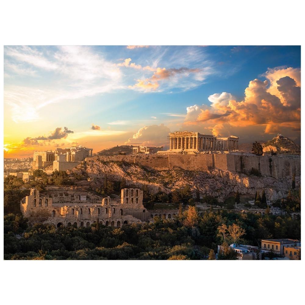 Quebra Cabeça Acrópole De Atenas 1000 Peças Ggb Brinquedos Puzzle Paisagem Pontos Turísticos Grécia