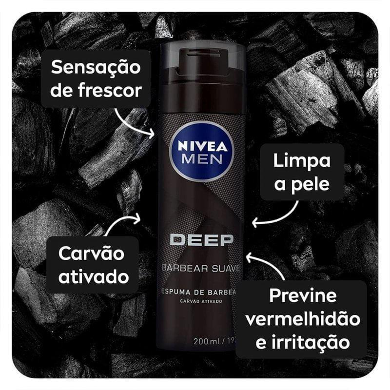 Espuma De Barbear Nivea Men Deep 200ml
