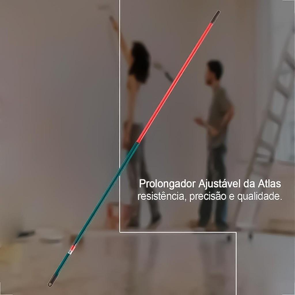 Cabo Extensor Prolongador Até 2 Metros Telescópico Para Rolo De Pintura Em Lugares Alto