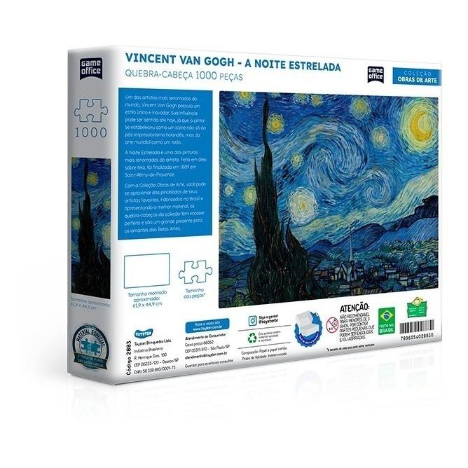 Quebra Cabeça Van Gogh Noite Estrelada 1000pçs Game Office