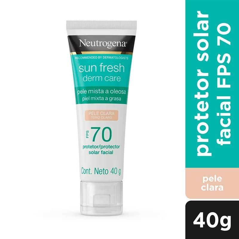 Protetor Solar Facial Neutrogena Sun Fresh Derm Care Pele Clara Fps70 40g