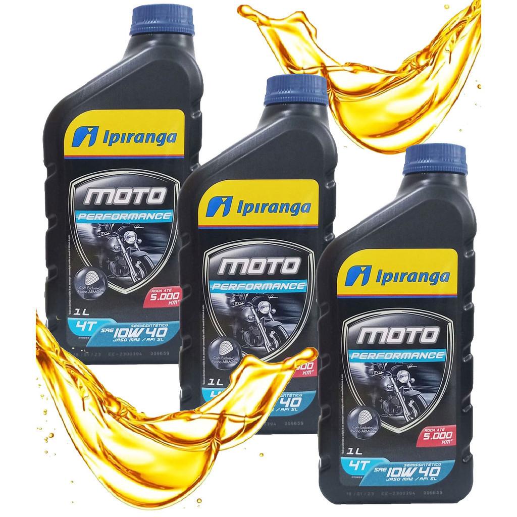 Óleo Ipiranga 10w40 Moto Performance Semi Sintético 3 Litros