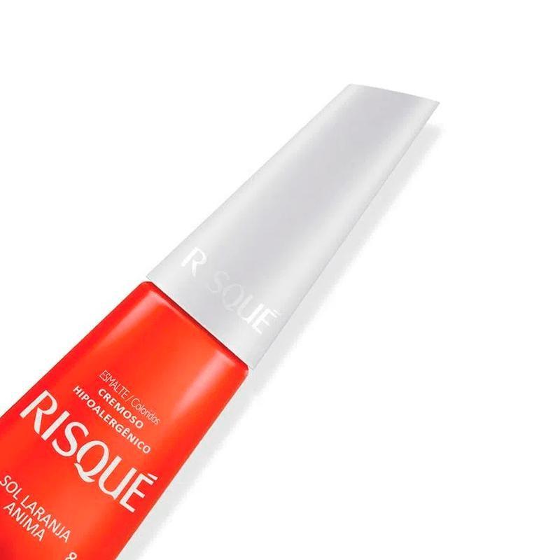 Esmalte Risqué Colorido Cremoso Sol Laranja Anima 8ml