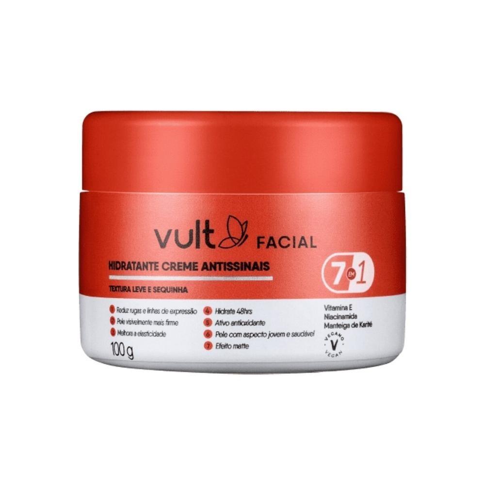 Creme Hidratante Facial Vult Antissinais 7 Em 1 100g