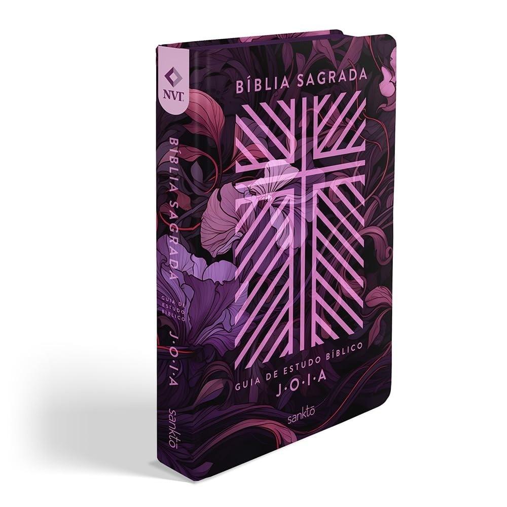 Bíblia Nvt Com Guia De Estudo Bíblico J.o.i.a. Capa Floral