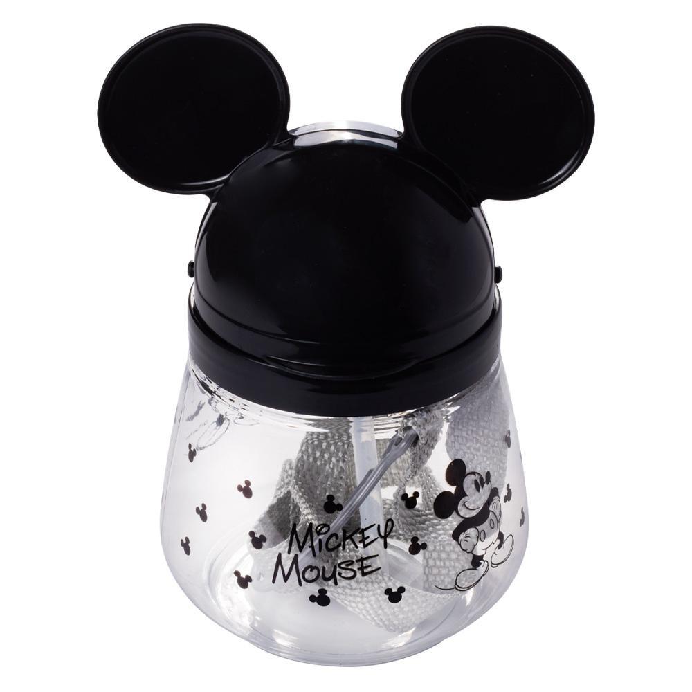 Garrafa Mickey Lúdica Canudo Tampa Orelhinhas 3D Plasútil