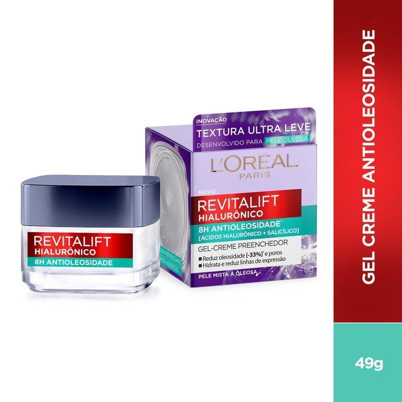Gel Creme Hidratante Facial Antioleosidade L Oréal Paris Revitalift Hialurônico 49g