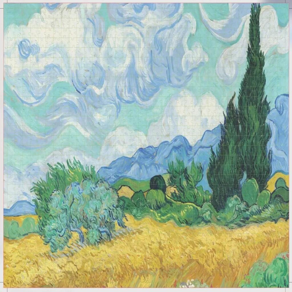 Quebra-cabeça Puzzle 1.000 Peças Campo De Trigo - Van Gogh Mimo Toys