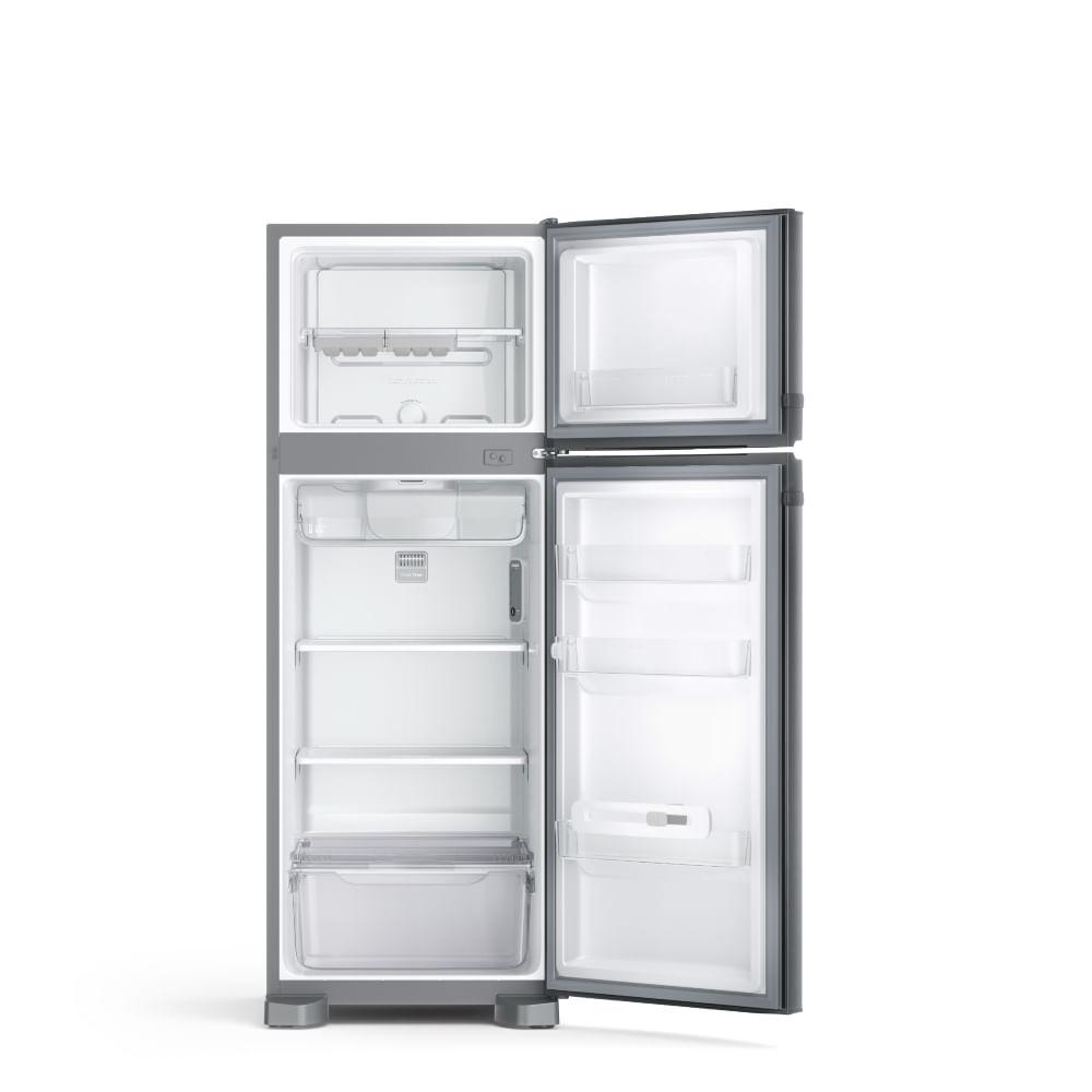 Geladeira Consul Frost Free Duplex 340 Litros Com Prateleiras Altura Flex Cor Inox Crm39ak