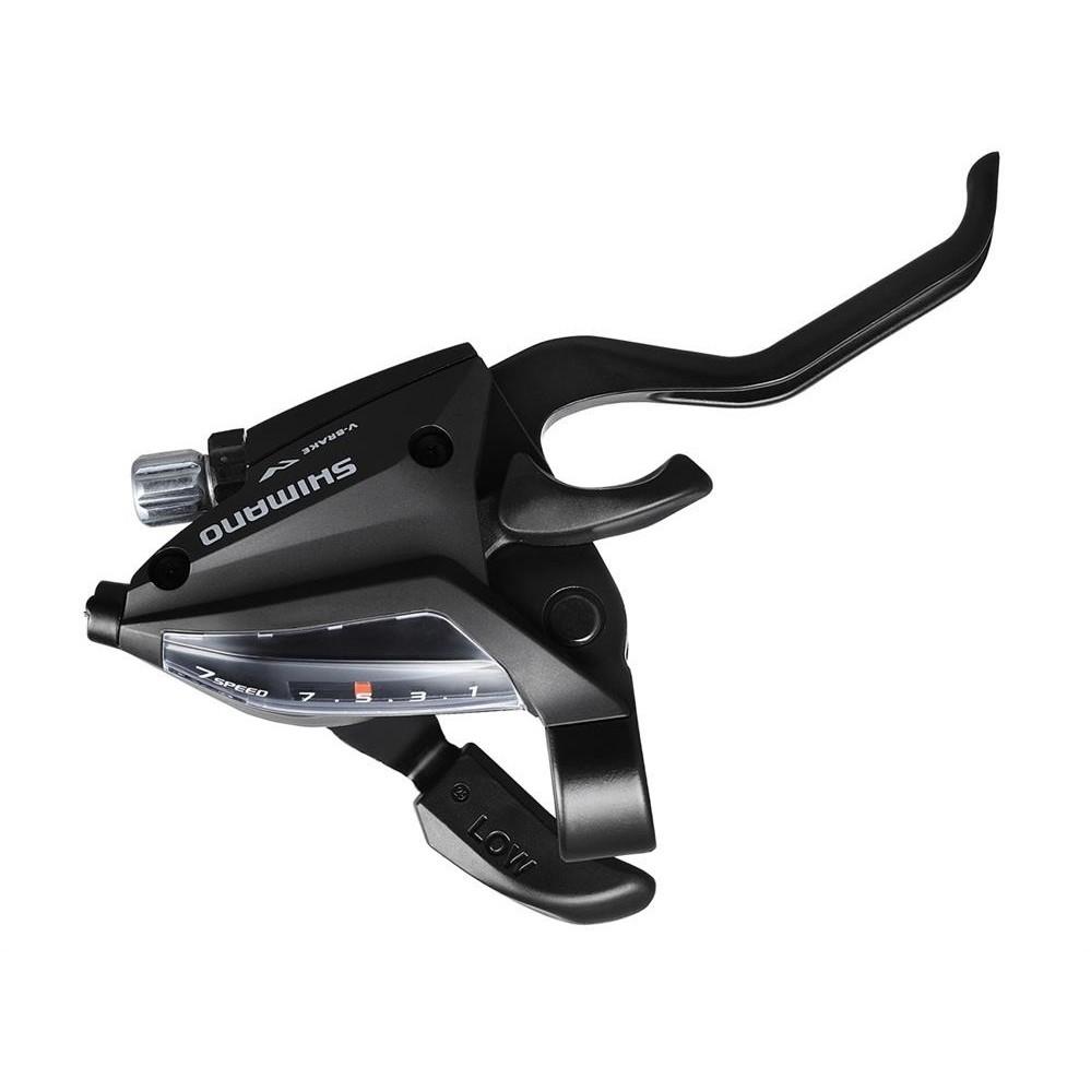 Par Alavanca Câmbio/freio Shimano Altus St-ef500 Ez Fire V-brake Ou Disco Mecânico - 3X7V