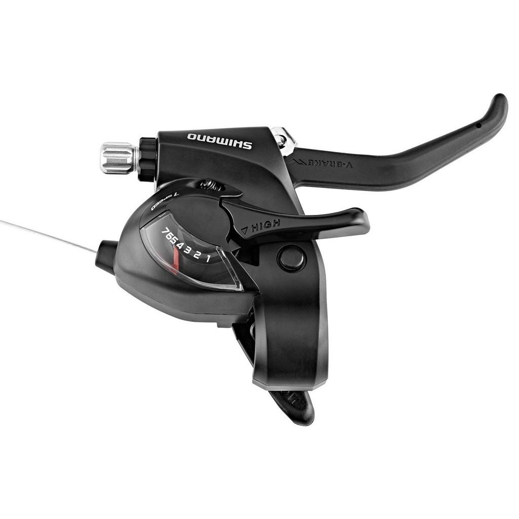 Alavanca Câmbio/freio Shimano Tourney St-ef41 V-brake Ou Disco Mecânico Traseiro Direito - 7V