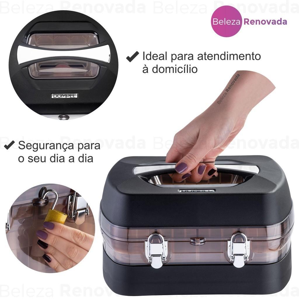Maleta Manicure Dompel Organizadora 34 Esmaltes E Acetona