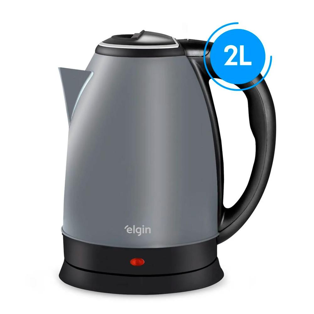 Chaleira Elétrica Inox Cinza Lunar 2 Litros 1200w 220V Elgin