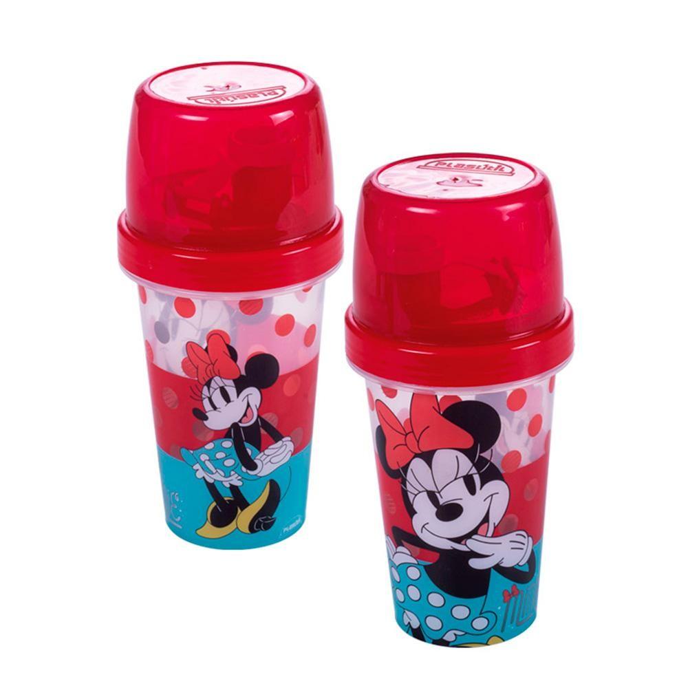 Mini Shakeira Minnie Garrafa Lancheira Passeio Plasútil