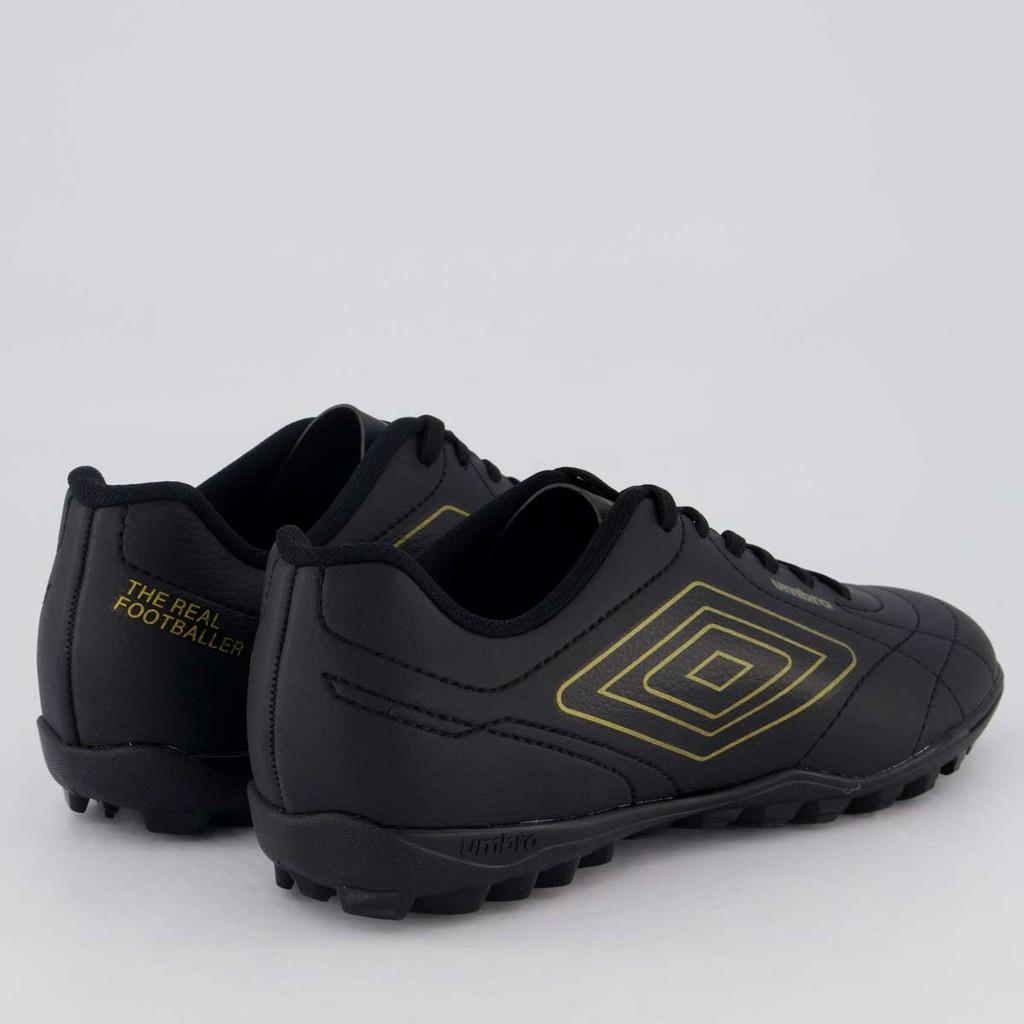 Chuteira Umbro Class Footballer Society Preta E Dourada