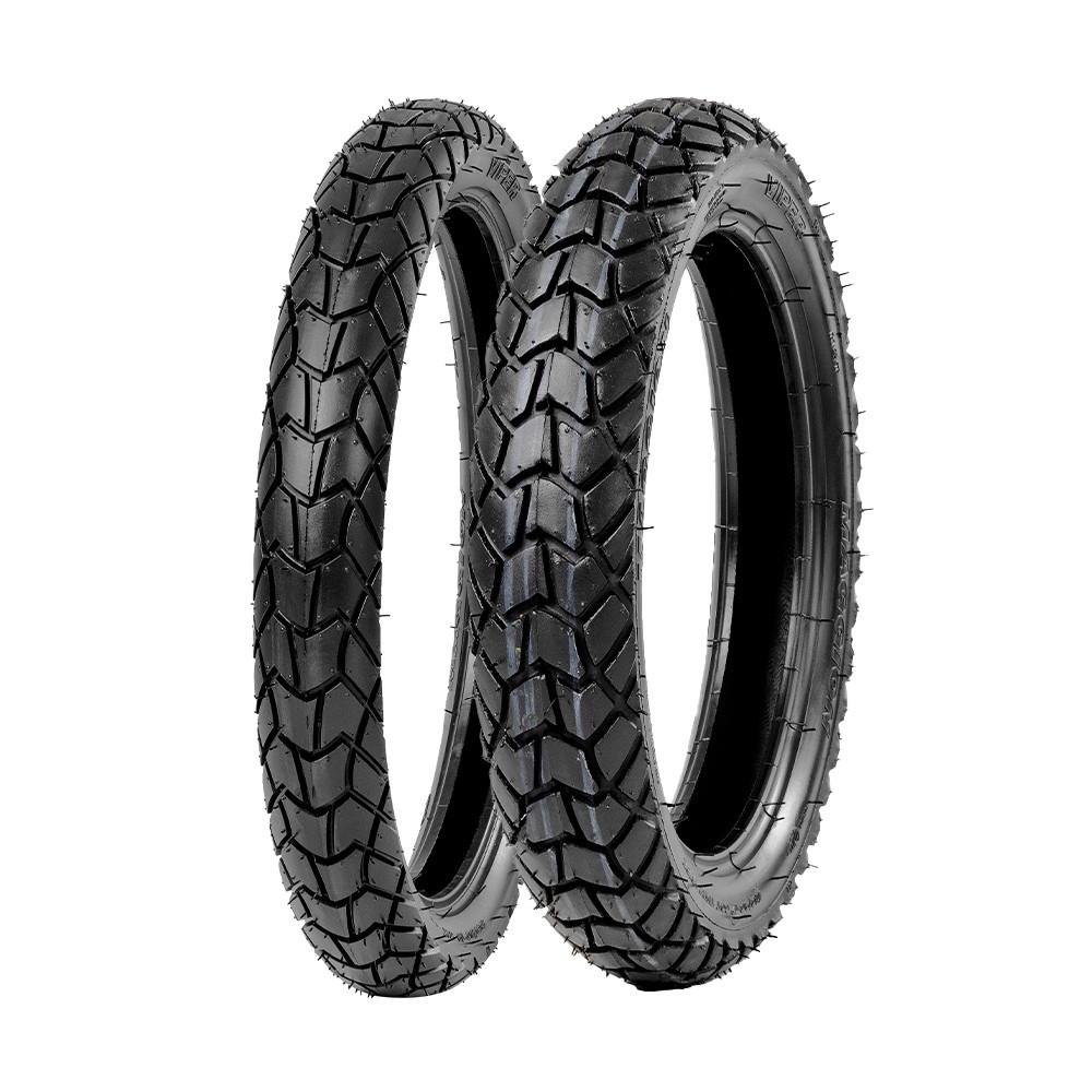 Jogo Pneus De Moto Maggion Viper 90/90-19 52T + 110/90-17 60T Tt